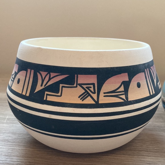 Two Navajo display bowl vase R jones M Kanuho - Picture 2 of 16